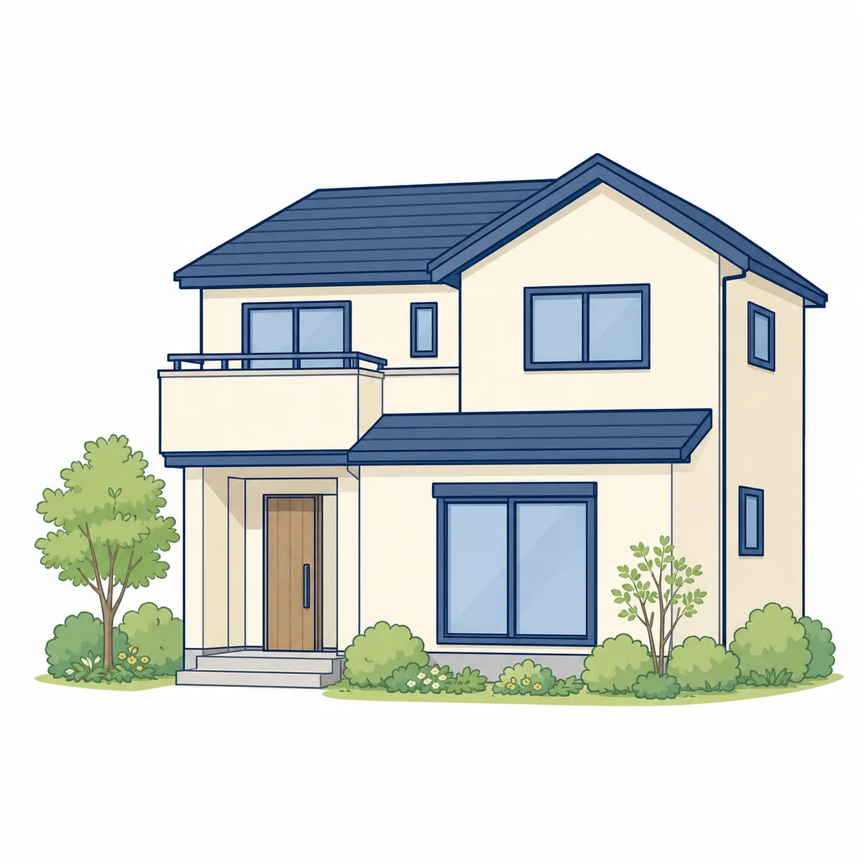 戸建て住宅のイラスト